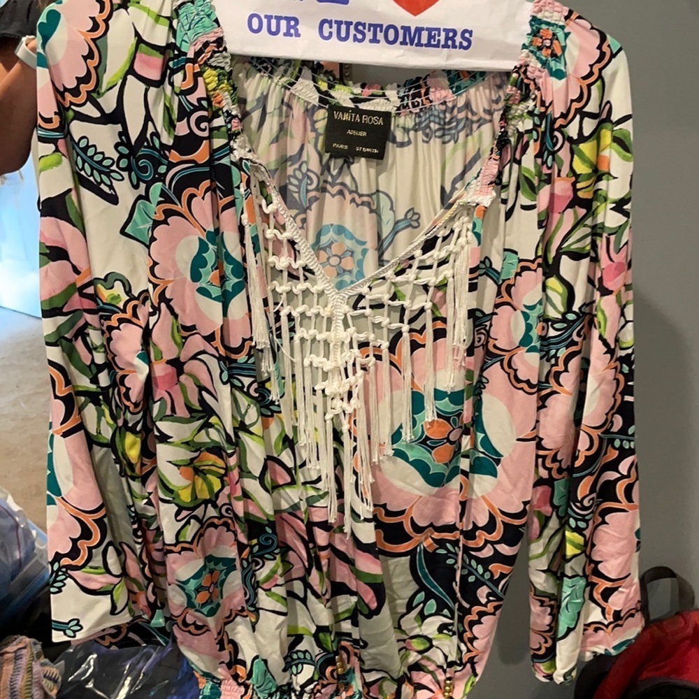 Vanita Rosa floral top L